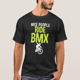 Netter Mensch fährt BMX Fahrrad BMX Fahrer T-Shirt