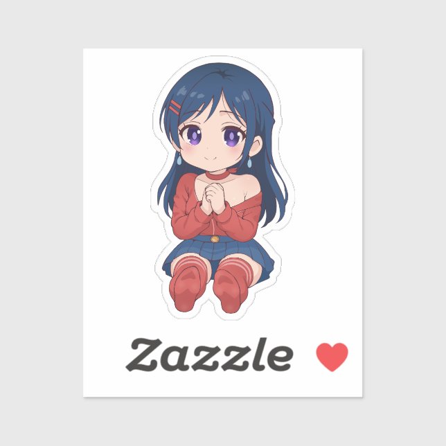 Netter Mita Chibi Süßer Anime Aufkleber (Blatt)