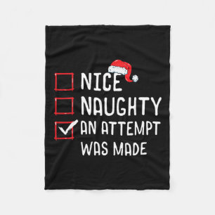 Netter Naughty, ein Versuch wurde Weihnachtsliste Fleecedecke