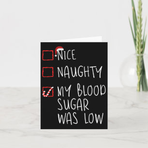 Netter Naughty mein Blutzucker war ein niedriger W Karte