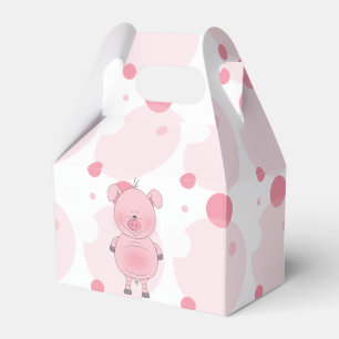 Netter rosa Schwein-Cartoon Geschenkschachtel
