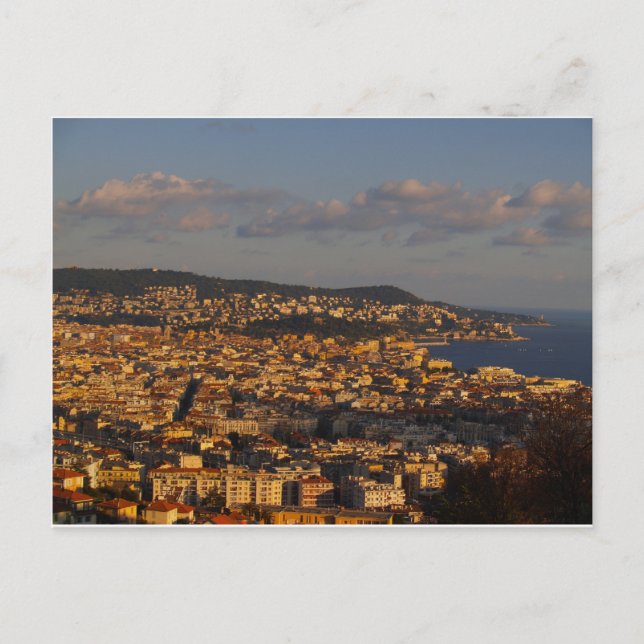 Netter Sonnenuntergang Frankreich Postkarte (Vorderseite)