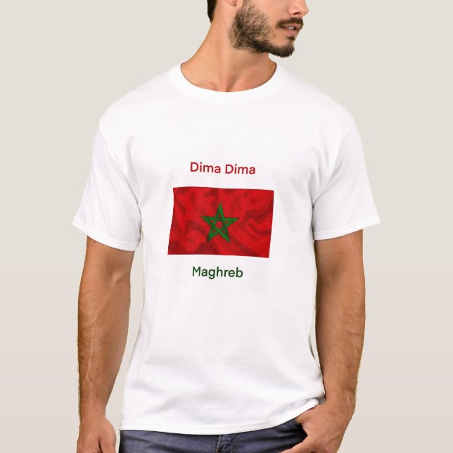 Netter T - Shirt mit Text auf dem Dima Dima Maghre (Vorderseite)