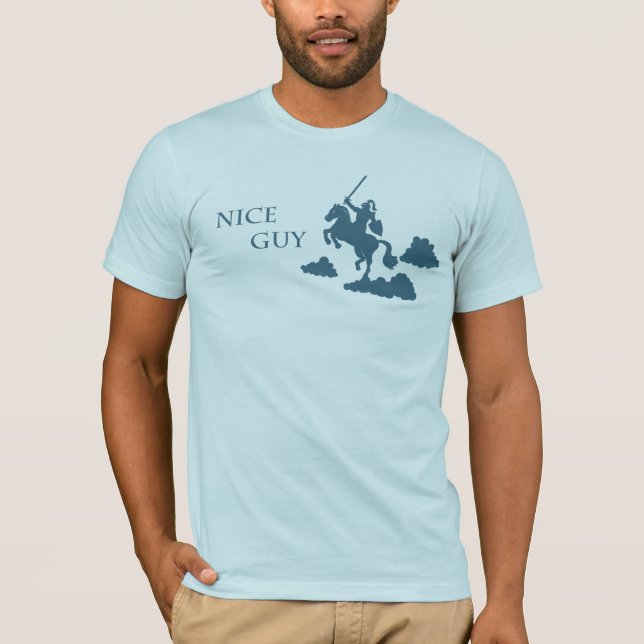 Netter Typ in glänzender Rüstung (Marine) T-Shirt (Vorderseite)
