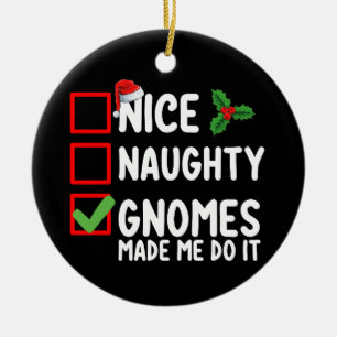 Netter unartiger Gnom brachte mich dazu Weihnachts Keramik Ornament
