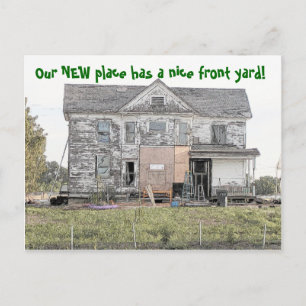 Netter Vorgarten-lustige Adressenänderung Ankündigungspostkarte