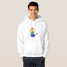 NETTER WHITHOODIE: LGTB+ UNTERSTÜTZEND