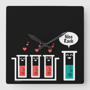 Nettes Gestell Quadratische Wanduhr