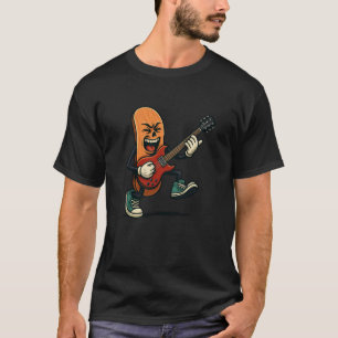 Nettes Gitarre Skateboard mit elektrischer Musik f T-Shirt