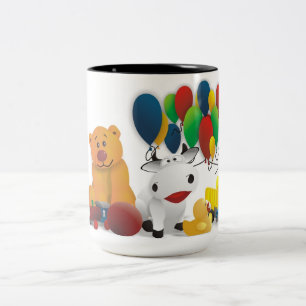 Nettes Kindermotiv Zweifarbige Tasse