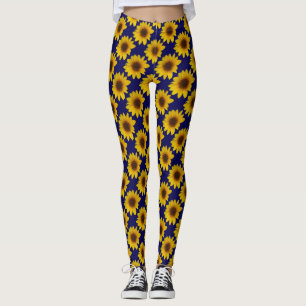 Nettes Sonnenblume-Spritzen Leggings