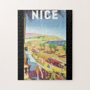 Nettes Vintages Reise-Plakat Puzzle