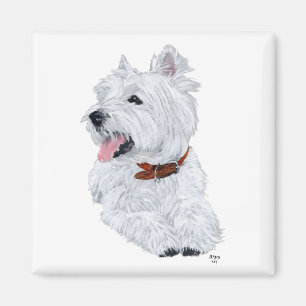 Nettes Westhochland weißes Terrier Magnet