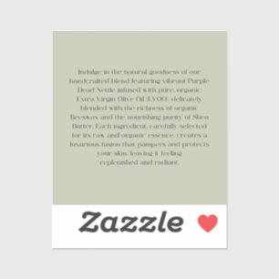 Nettle und Stifte - Rückseite Aufkleber