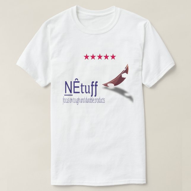 NEtuff – Tough & Durable Branded Logo Design T-Shirt (Design vorne)