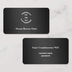 📶 Network Password Guest Wifi Internet-Logo Visitenkarte