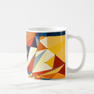 Netz aus mehrfarbigen Dreiecken Tasse