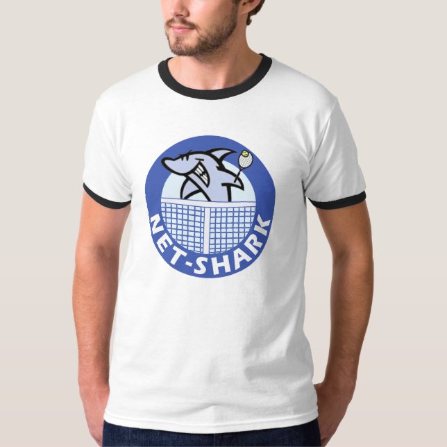 Netz-Haifisch-blau T-Shirt (Vorderseite)