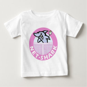 Netz-Haifisch-rosa Baby T-shirt