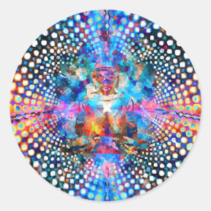 Netz INDRA Runder Aufkleber