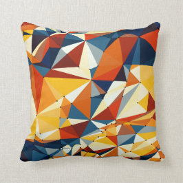 Netz mehrfarbiger Dreiecke Kissen