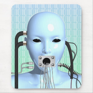 Netz-moderne surreale Hauptkunst Mousepad