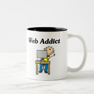 Netz-Süchtig-T-Shirts und Geschenke Zweifarbige Tasse