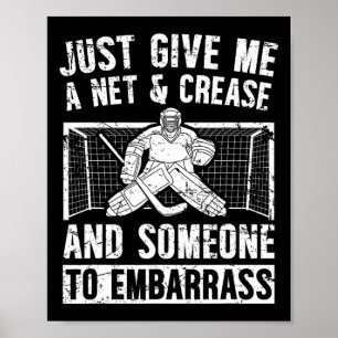 Netz und Crease Eishockey Torwart Eishockey Tor Poster