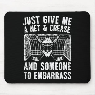 Netz und Crease Eishockey Torwart Eishockey Torwar Mousepad