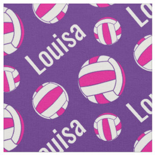 Netzball lila rosa Namenszug Stoff
