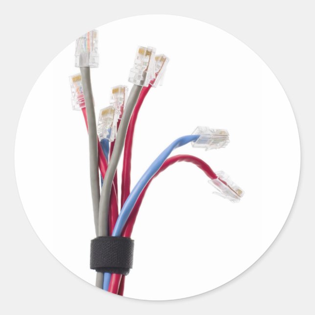 Netzkabel Runder Aufkleber (Vorderseite)