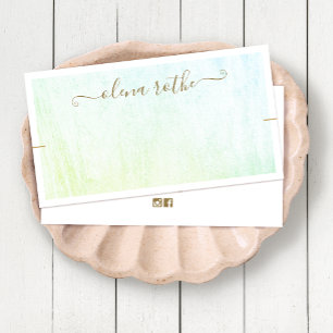 Netzklace Bracelet Green Wood Display Calling Card Telefonnummerkarte