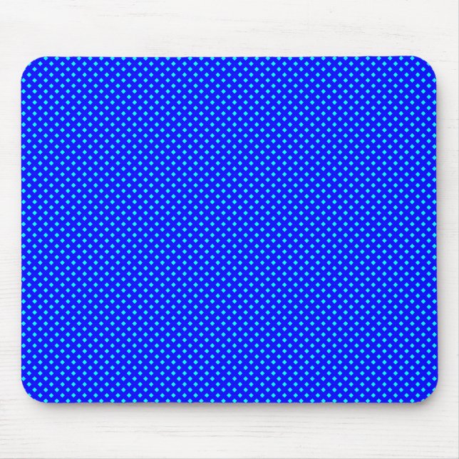 Netzmuster Blau mit Cyan Mousepad (Vorne)
