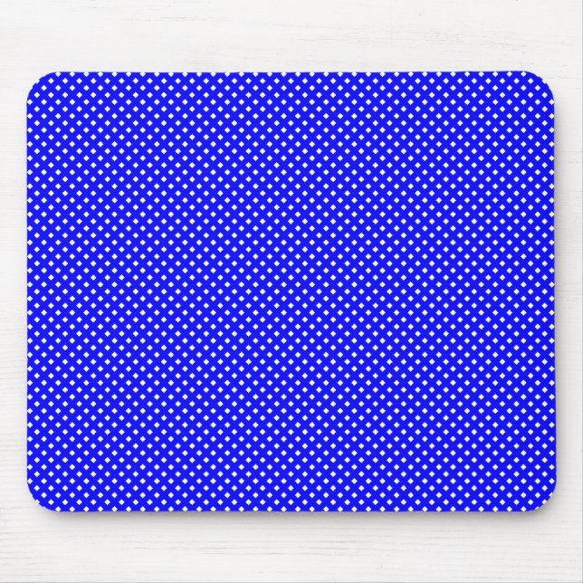 Netzmuster Blau mit Weiß Mousepad (Vorne)