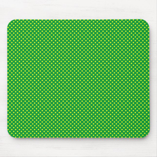 Netzmuster Grün mit Gelb Mousepad (Vorne)