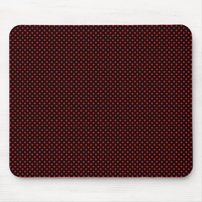 Netzmuster Schwarz mit Rot Mousepad (Vorne)