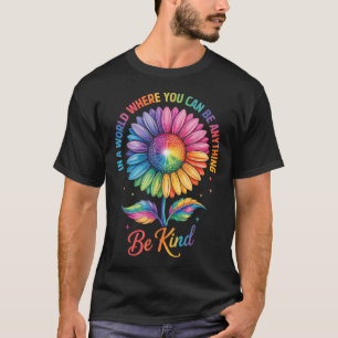 Netzte Blume Regenbogen Lgbtq Trans Biual Schwul L T-Shirt