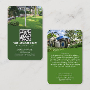 Netzwerk QR Code Lawncare Vertikal Business Car Visitenkarte