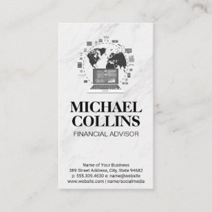 Netzwerk   Weltkarte für Datenanalytiker Visitenkarte