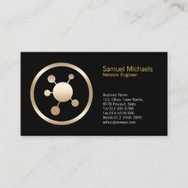 Netzwerkpunkte-Symbol Netzwerkingenieur-Visitenkar Visitenkarte