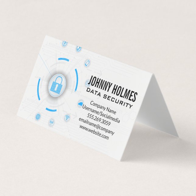 Netzwerksicherheit | Cyberschutz Visitenkarten (Vorderseite)