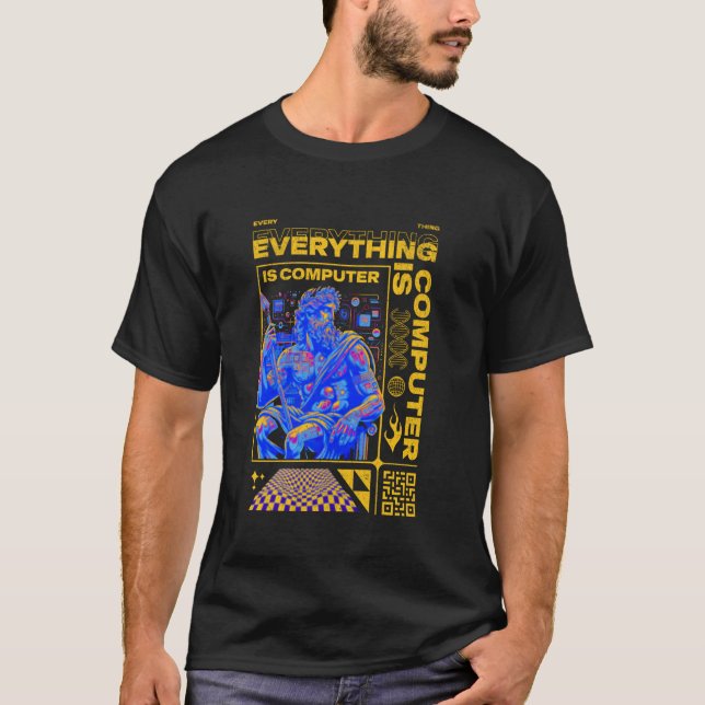 Neu! ALLES IST COMPUTER Tech Life Simulation C T-Shirt (Vorderseite)