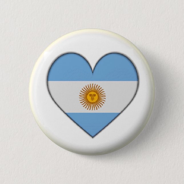 NEU! - ARGENTINA HERZEN BUTTON RÜCKKEHR ABZEICHEN (Vorderseite)