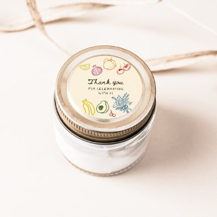 Neu aus dem Markt gezogene Hand Vielen Dank Runder Aufkleber