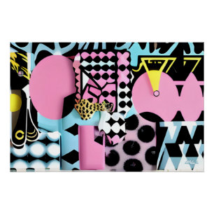 Neu ausgerichtet in Memphis Design Poster