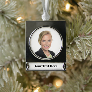 NEU! Bannerdekoration - Premium Silver Tone - Cust Banner-Ornament Silber