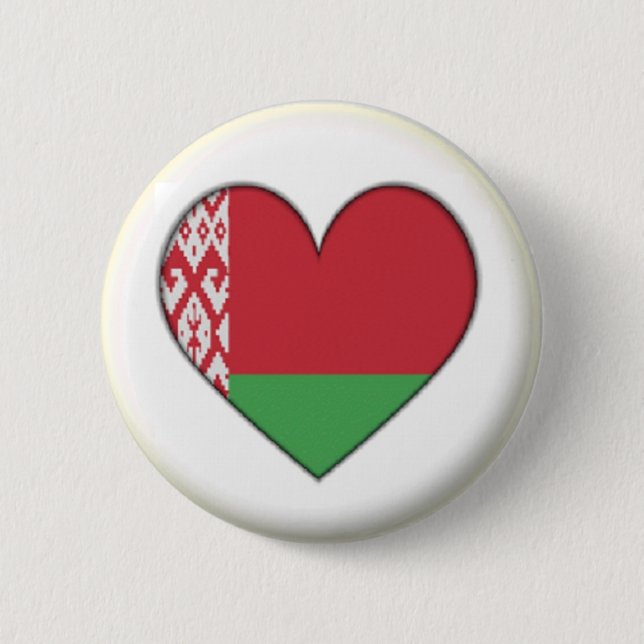 NEU! - BELARUS HERZEN BUTTON ZURÜCK ABZEICHEN (Vorderseite)