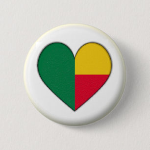 NEU! - BENIN HEART BUTTON RÜCKKEHR ABZEICHEN