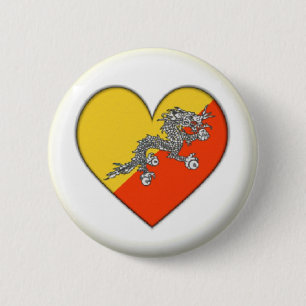 NEU! - BHUTAN HERZ BUTTON RACK ABZEICHEN