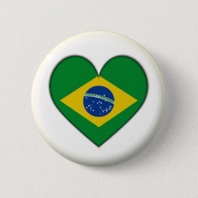 NEU! - BRASILIENHERZEN BUTTON ZURÜCK ABZEICHEN (Vorderseite)